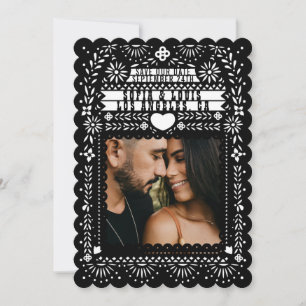 Mexikanska Fantail Doves Papel Picado Spara datume Inbjudningar