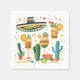 Mexikanska färgdrycker pappersservett