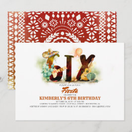 Mexikanska Fiesta 6e Födelsedagsfest Inbjudningar