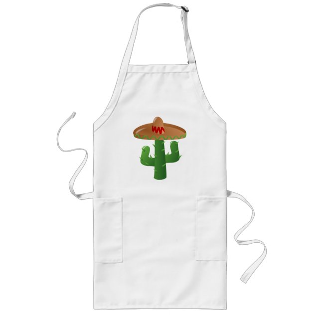 Mexikanska fiesta Apron Långt Förkläde (Framsidan)