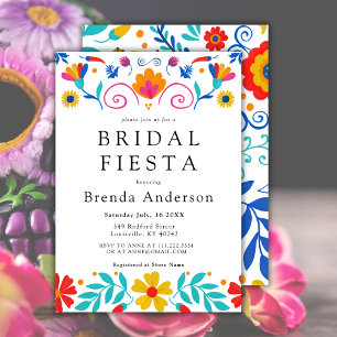 Mexikanska Fiesta Blommigt Latina Möhippa Inbjudningar