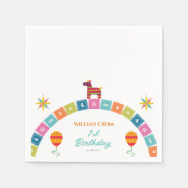 Mexikanska fiesta Cactus 1:a födelsedagen Pappersservett