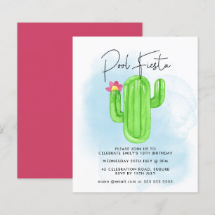 Mexikanska Fiesta Cactus Bassäng Party vid någon å