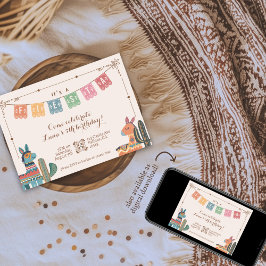 Mexikanska Fiesta Colorful Cactus Folthday Inbjudningar