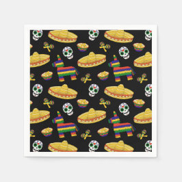 Mexikanska Fiesta & Día de Muertos Pappersservett
