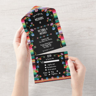 Mexikanska fiesta Embroidery Blommigt Bröllop