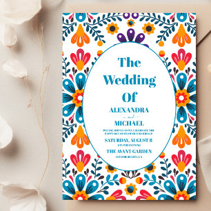 Mexikanska fiesta Embroidery Blommigt Bröllop Inbjudningar