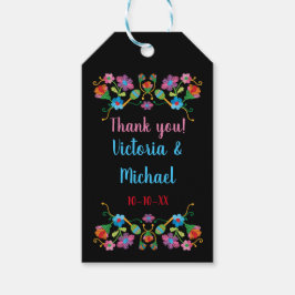 Mexikanska fiesta Embroidery gynnar presentmärkre Presentetikett