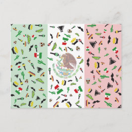 Mexikanska Fiesta - Flagga Mexiko Postcard Vykort