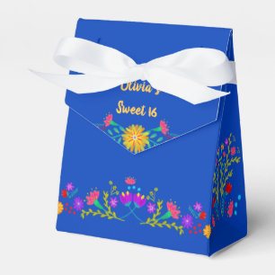 Mexikanska Fiesta Flowers Royal Blue Personlig Presentaskar
