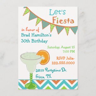 Mexikanska Fiesta Födelsedagsfest inbjudan