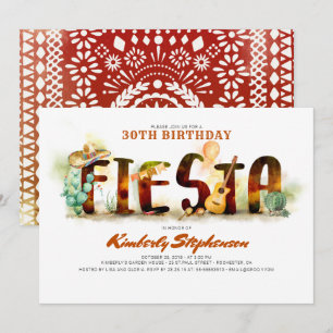 Mexikanska Fiesta Födelsedagsfest inbjudan