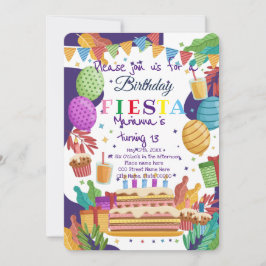 Mexikanska Fiesta Födelsedagsfest inbjudan