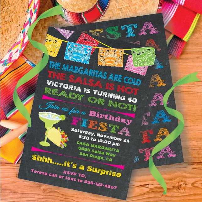Mexikanska Fiesta Födelsedagsfest inbjudan (Skapare uppladdad)