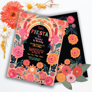 Mexikanska fiesta Födelsedagsfest Poppies Inbjudningar