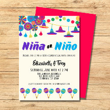 Mexikanska Fiesta Gender Reveal Niña eller Niño