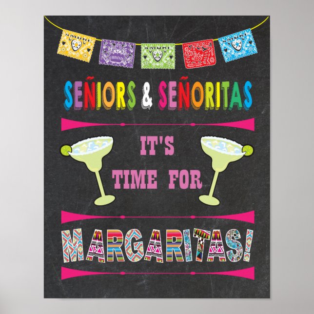 Mexikanska fiesta Margarita-tiden Poster (Framsidan)