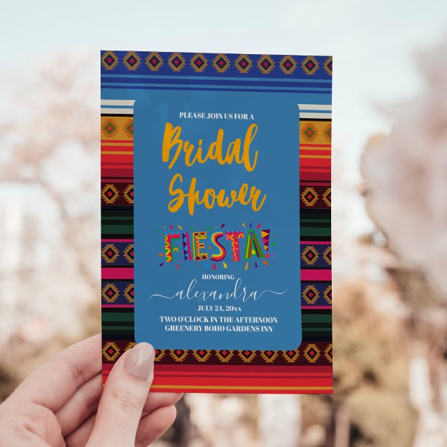 Mexikanska Fiesta Möhippa Flower Folkart Inbjudningar (Skapare uppladdad)