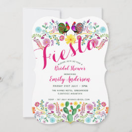 Mexikanska Fiesta Möhippa Tuppar Folk Flowers Inbjudningar