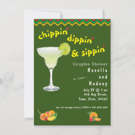 Mexikanska Fiesta Par Shower 🎉 Roligt Margarita Inbjudningar