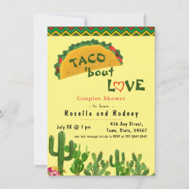 Mexikanska Fiesta 💃 Par Shower Taco Bout Kärlek Inbjudningar