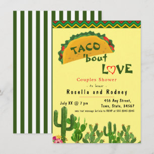 Mexikanska Fiesta 💃 Par Shower Taco Bout Kärlek Inbjudningar