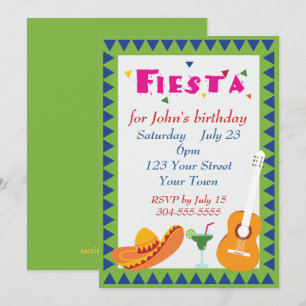 Mexikanska Fiesta Party Inbjudningar