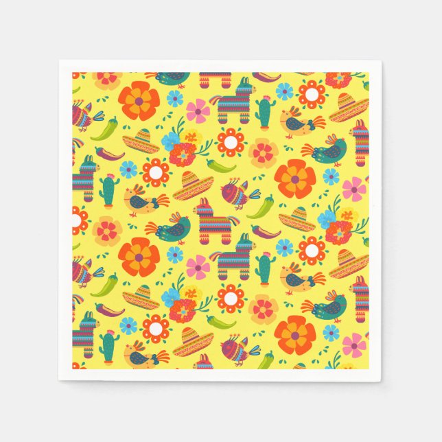 Mexikanska Fiesta Party Pappersservett (Framsidan)