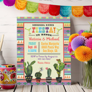 Mexikanska fiesta Rehearsal Dinner cactus aztec Inbjudningar