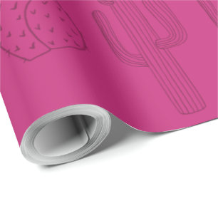 Mexikanska Fiesta Rosa Cactus Presentpapper
