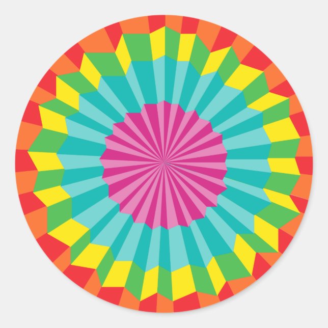 Mexikanska Fiesta Sticker Runt Klistermärke (Framsida)