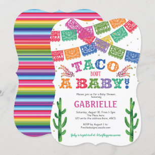 Mexikanska, Fiesta, Taco Bout a Baby, babyskor Inbjudningar