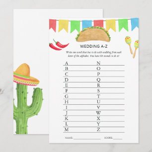 Mexikanska Fiesta Taco Möhippa Game Inbjudningar