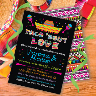 Mexikanska Fiesta taco om duschen kärlek par Inbjudningar