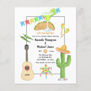 Mexikanska Fiesta Taco "om Kärlek Par Shower Flygblad