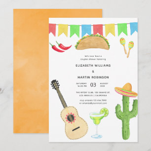 Mexikanska Fiesta Taco "om Kärlek Par Shower Inbjudningar