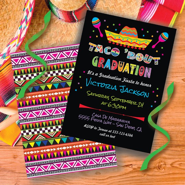 Mexikanska Fiesta taco om Studentfest Inbjudningar (Skapare uppladdad)