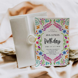 Mexikanska fiesta Theme Birthday Inbjudningar