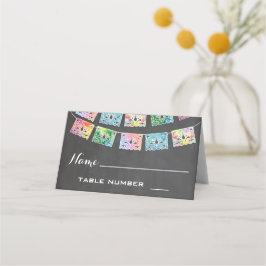Mexikanska Fiesta vattencolor cactus bord-kort Placeringskort