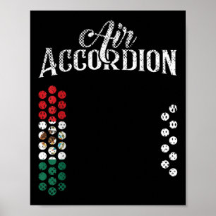 Mexikanska Flagga Accordion Flagga Mexiko T Shirt Poster