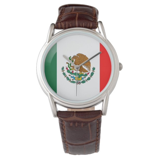 Mexikanska flagga armbandsur (Framsida)