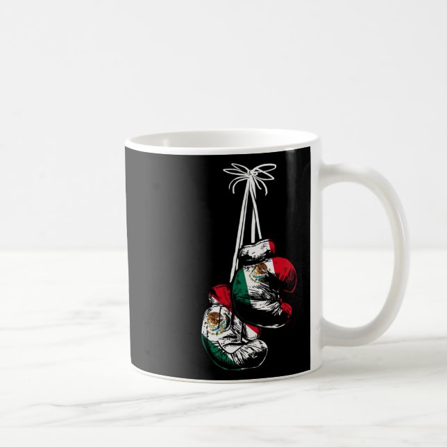 Mexikanska Flagga Boxer Boxing Glove Boxing Kaffemugg (Höger)