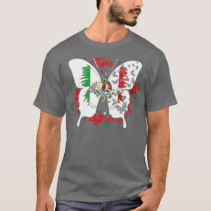 Mexikanska Flagga Butterfly Mexiicans T Shirt