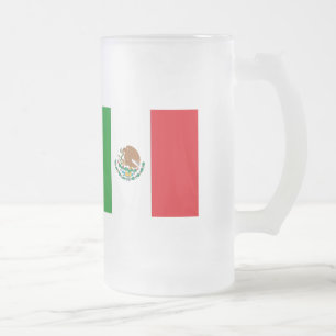Mexikanska Flagga Frostat Ölglas