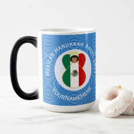 Mexikanska Flagga Hanukkah Angel År Namn Magic Mug Magisk Mugg