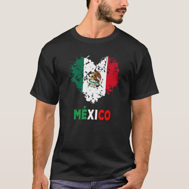 Mexikanska Flagga Idea De Mexiko Para Mujeres & Me T Shirt (Framsida)