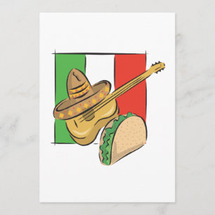Mexikanska Flagga Inbjudningar