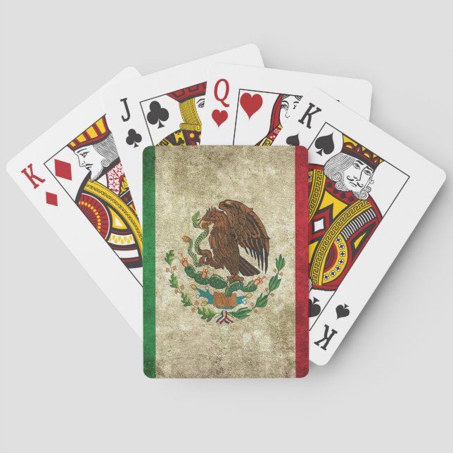 Mexikanska Flagga Kortlek (Baksidan)