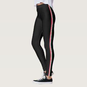 Mexikanska flagga Kvinnors moderna Logotyp rand Leggings