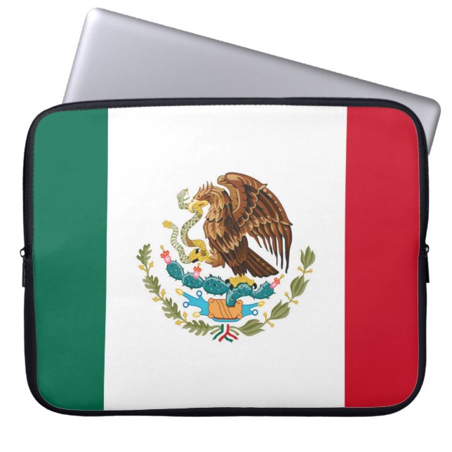 Mexikanska Flagga Laptop Fodral (Framsidan)
